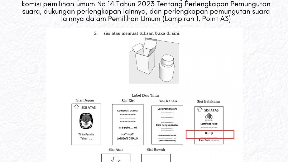 Badan POM Berperan dalam Pengujian Tinta Pemilu