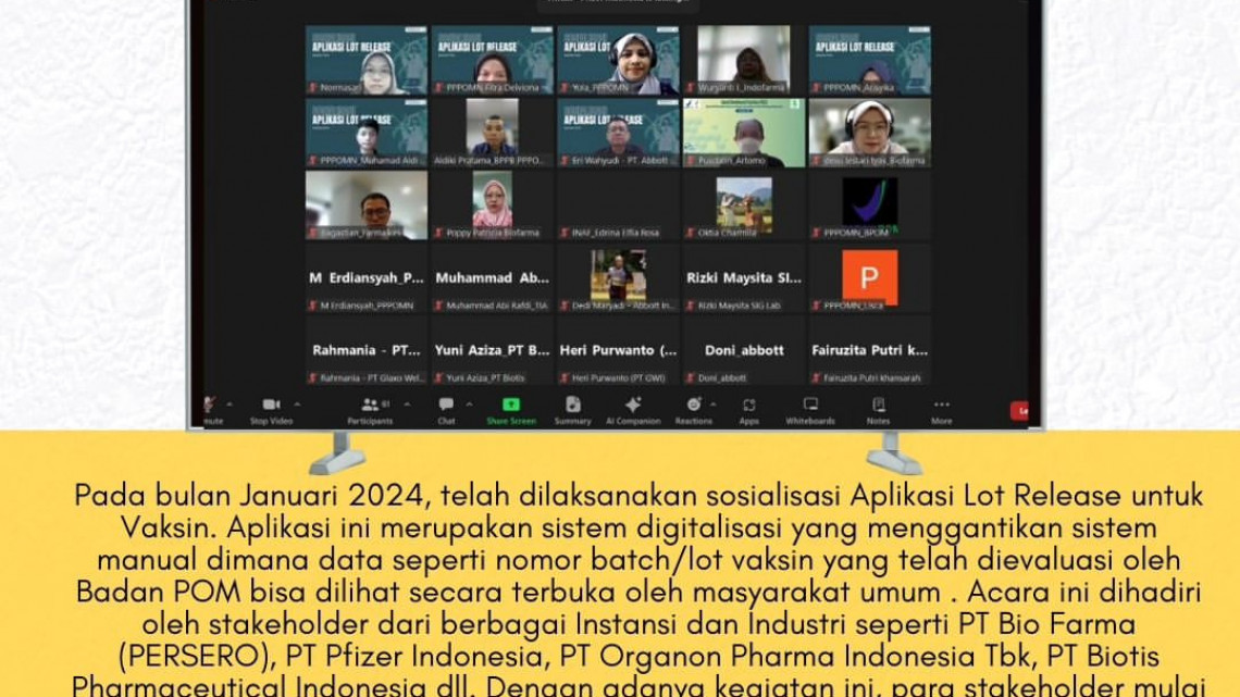 Sosialisasi Aplikasi Lot Release