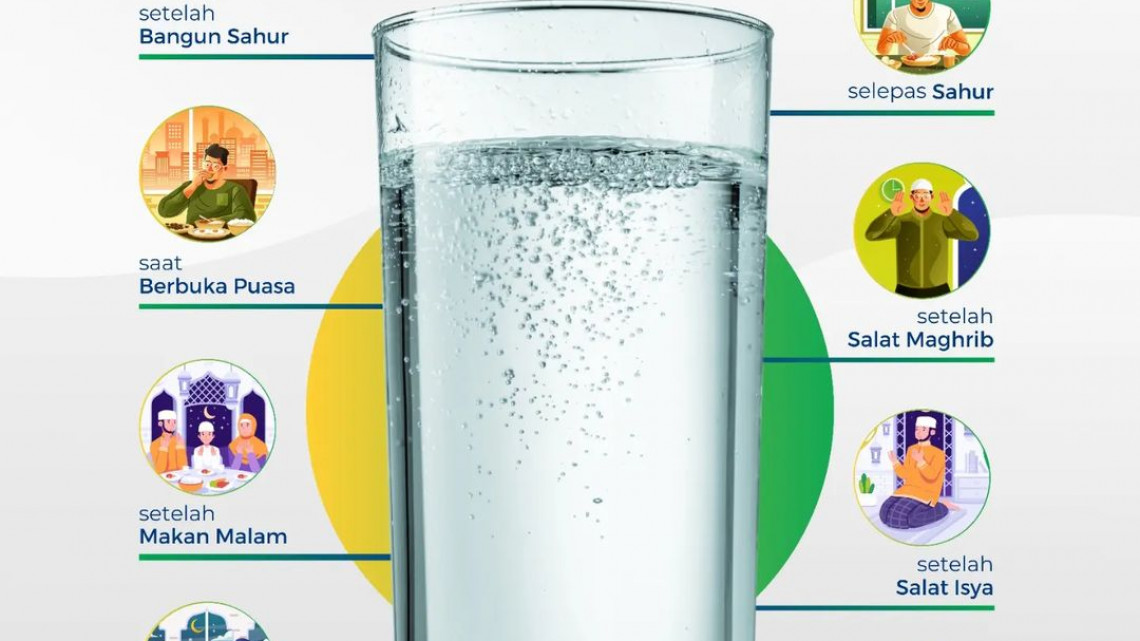 Minum 8 Gelas Air Per Hari Saat Puasa