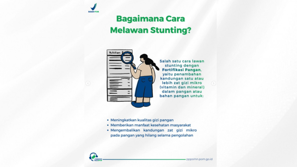Lawan Stunting dengan fortifikasi pangan