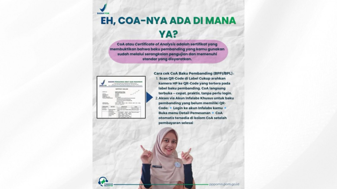 Informasi COA Layanan Baku Pembanding